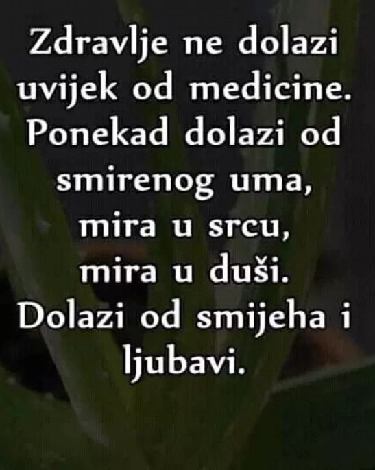 O zdravlju....