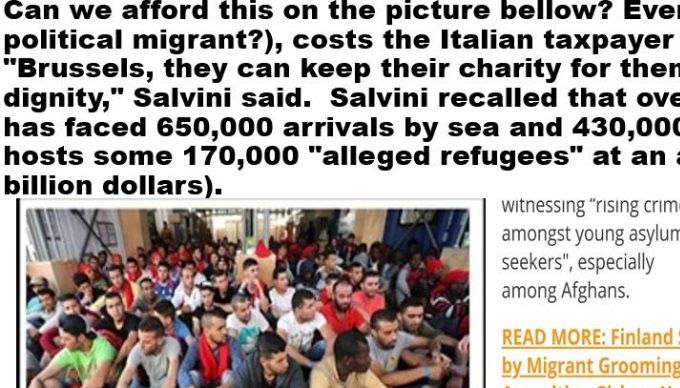 The Cost of Migration, can we afford it????  We all are importing welfare recipients