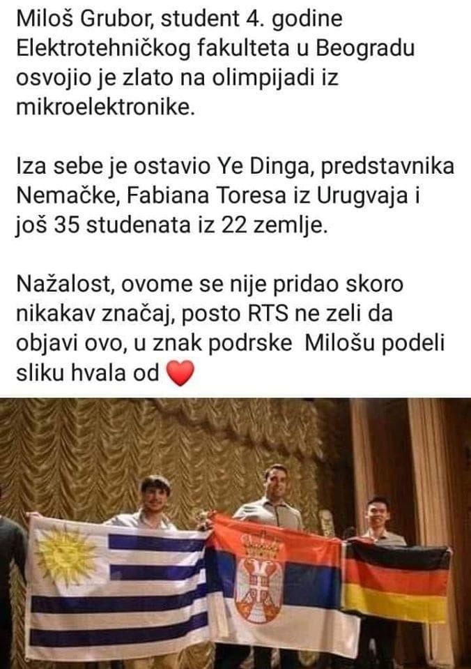 Nemoj da te to sekira, njemu su vec posle proslave nagrade na podijumu dvorane, prisli predstavnici, Simensa, Bosha, Harvarda, Jela, Oxforda. etc., i ponudili mu 
