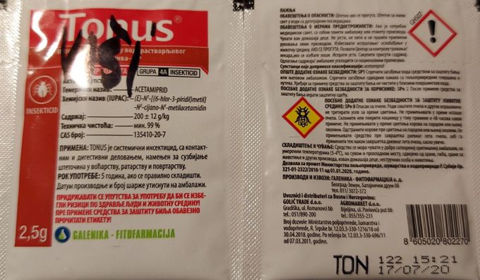 Tonus 2.5 g za biljne vasi