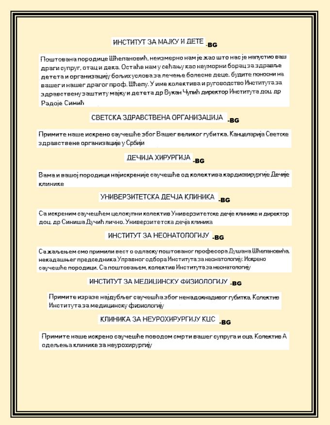Telgramski teksovi saucesca porodici Scepanovic                               Poslovni partneri:  #2 od # 3