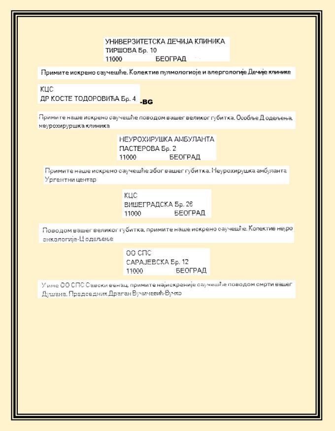 Telgramski teksovi saucesca porodici Scepanovic                               Poslovni partneri:  #3 od # 3